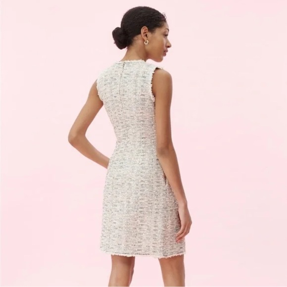 Rebecca Taylor Tweed Rainbow White Dress - Picture 2 of 6